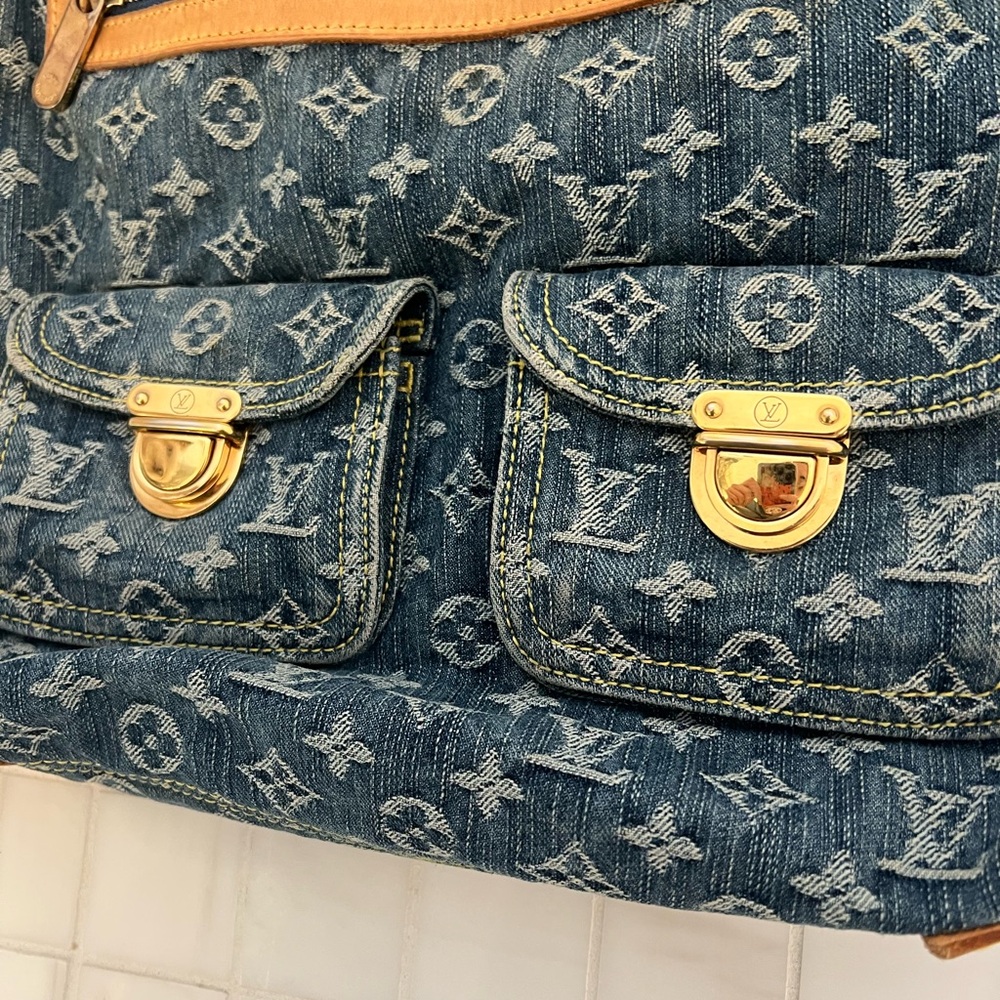 Louis Vuitton denim Tan Leather Crossbody Bag - Picture 13 of 15